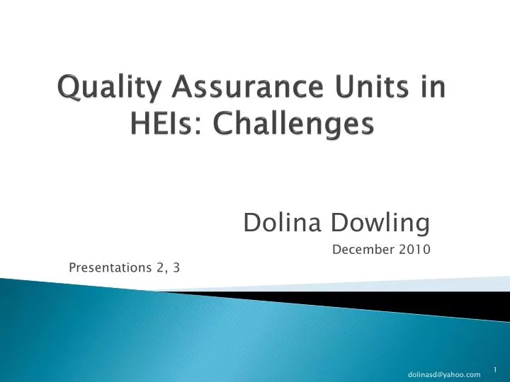 quality assurance units in heis challenges
