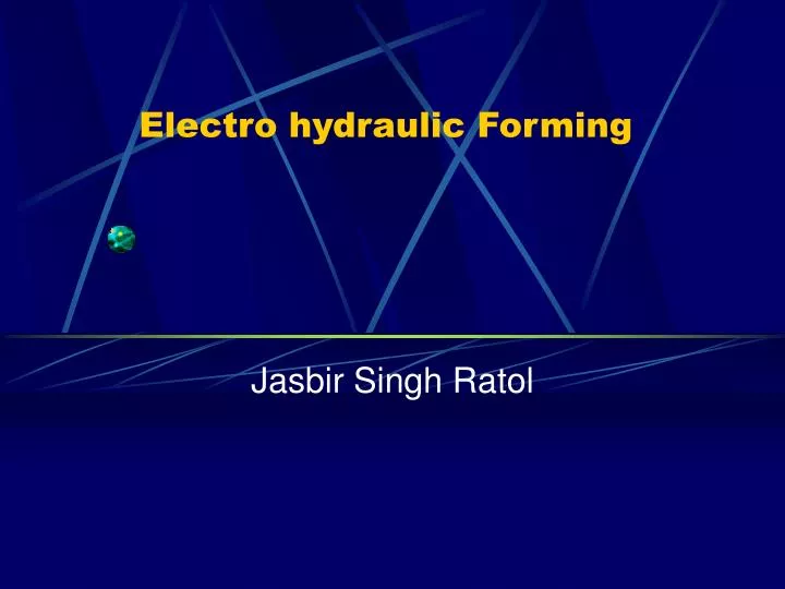 electro hydraulic forming