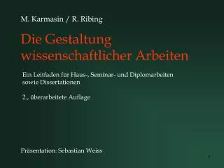 die gestaltung wissenschaftlicher arbeiten