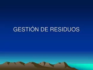 gesti n de residuos