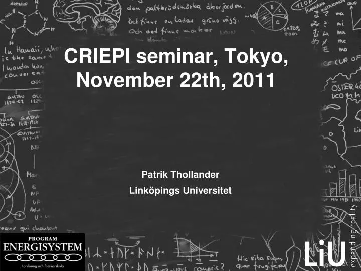 criepi seminar tokyo november 22th 2011