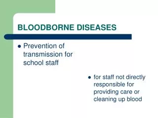 BLOODBORNE DISEASES