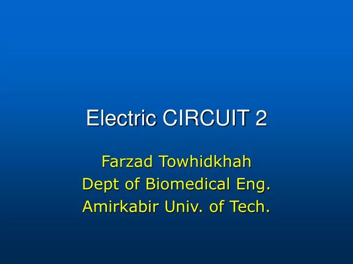 electric circuit 2