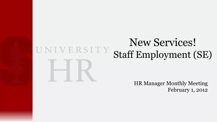 new services staff employment se
