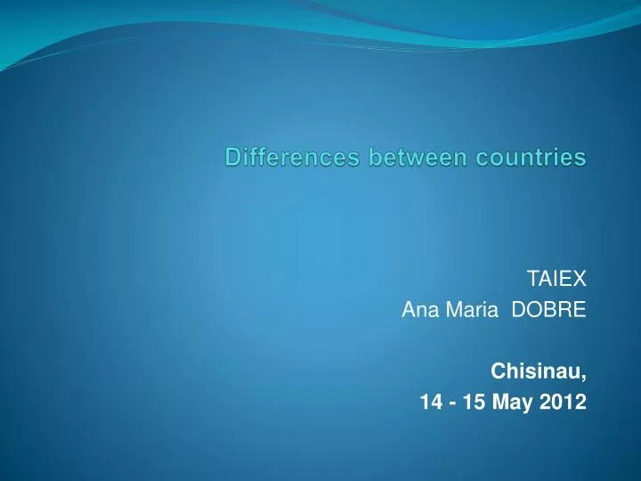 differences between countries