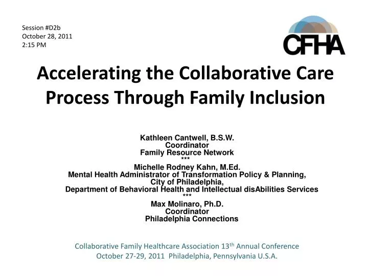 accelerating the collaborative care process through family inclusion