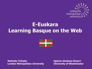 E- Euskara Learning Basque on the Web