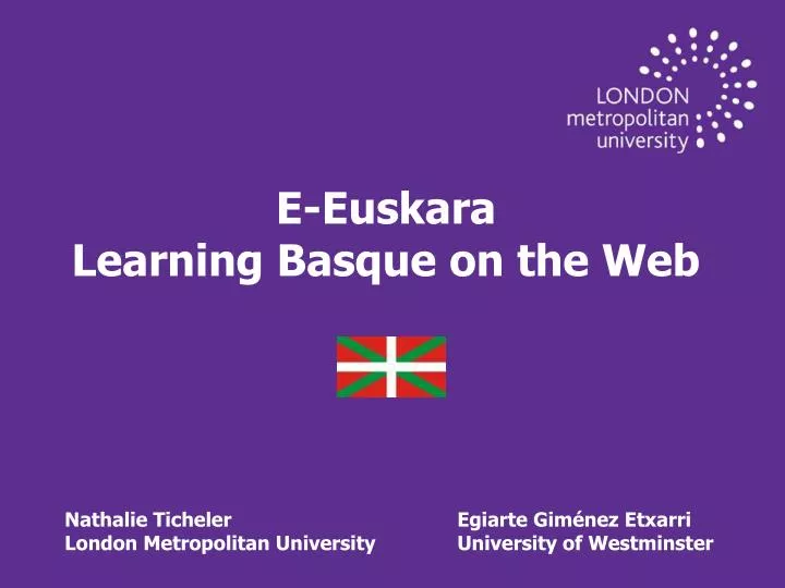 e euskara learning basque on the web
