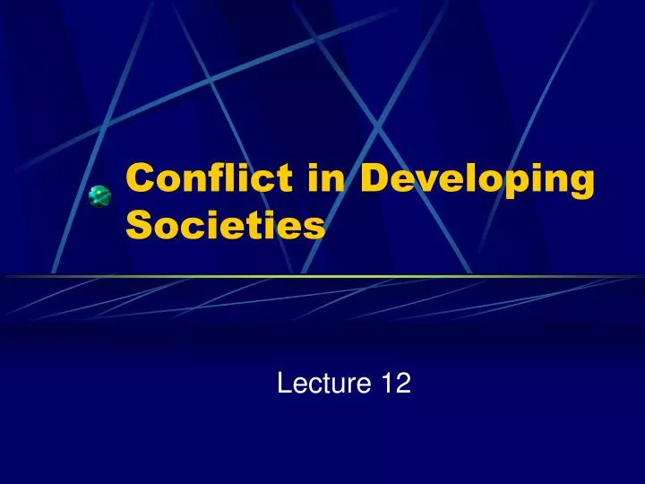 conflict in developing societies