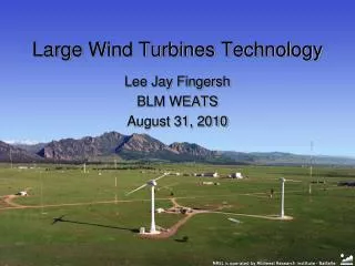 Large Wind Turbines Technology