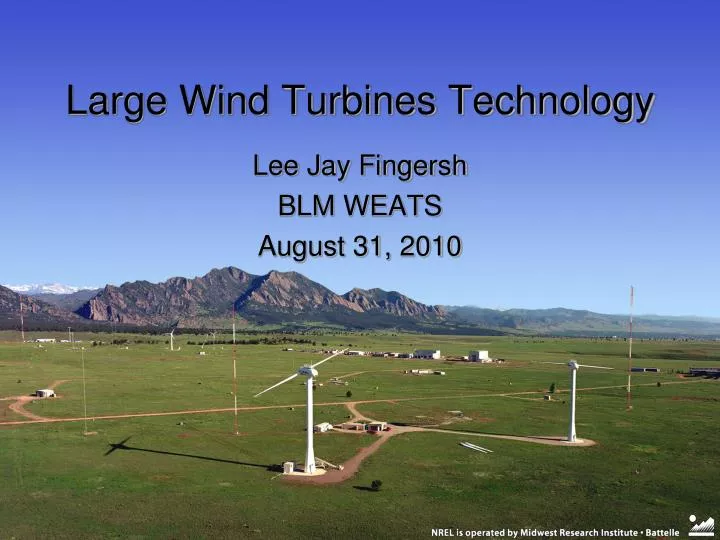 large wind turbines technology