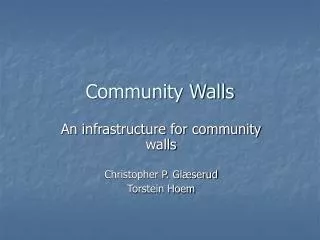 community walls