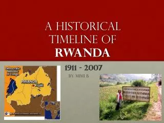 A historical timeline of Rwanda