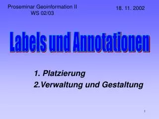 1 platzierung 2 verwaltung und gestaltung