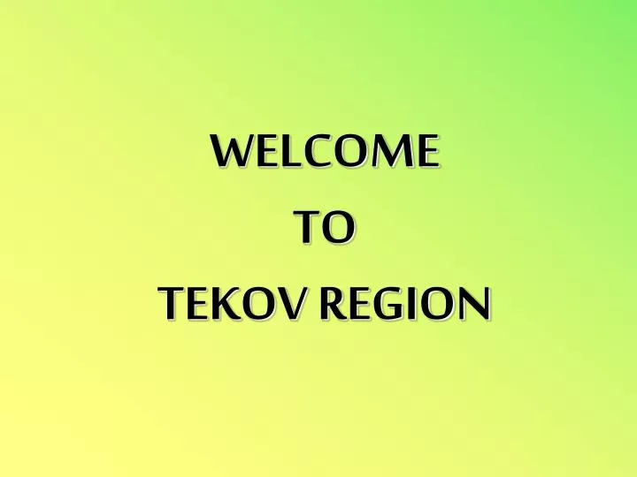 welcome to tekov region