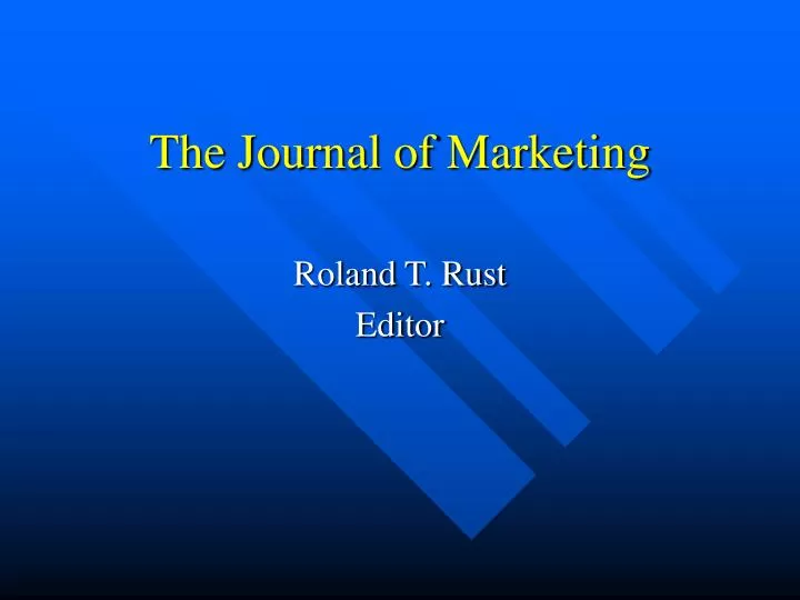 the journal of marketing