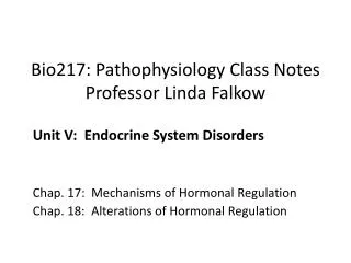 bio217 pathophysiology class notes professor linda falkow