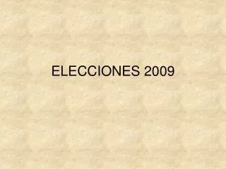 elecciones 2009