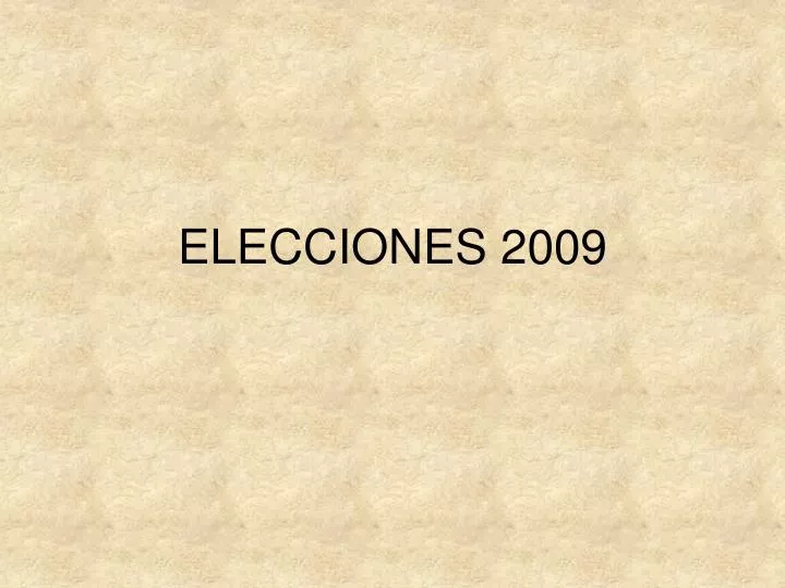 elecciones 2009