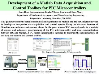 Development of a Matlab Data Acquisition and Control Toolbox for PIC Microcontrollers