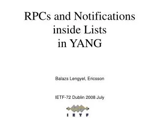 RPCs and Notifications inside Lists in YANG