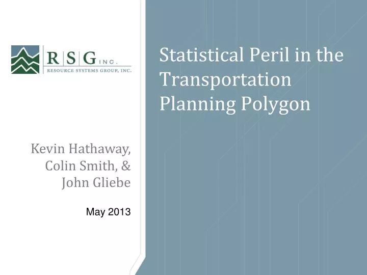 statistical peril in the transportation planning polygon