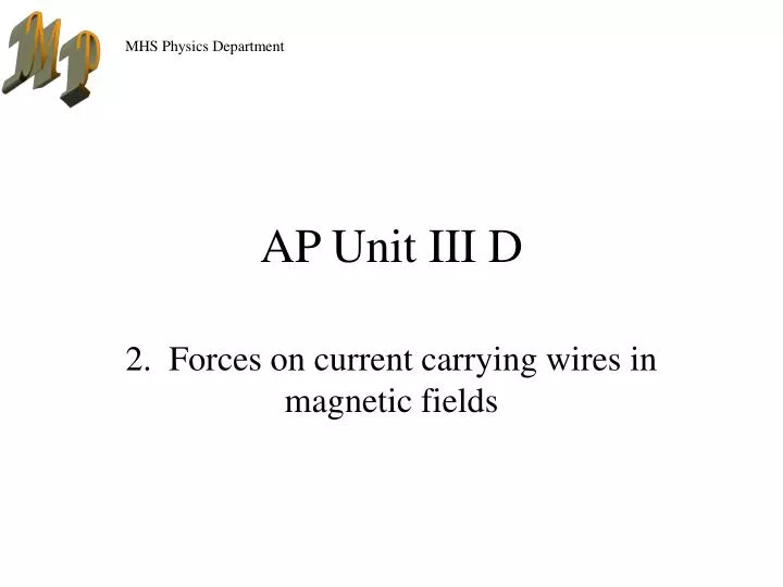 ap unit iii d