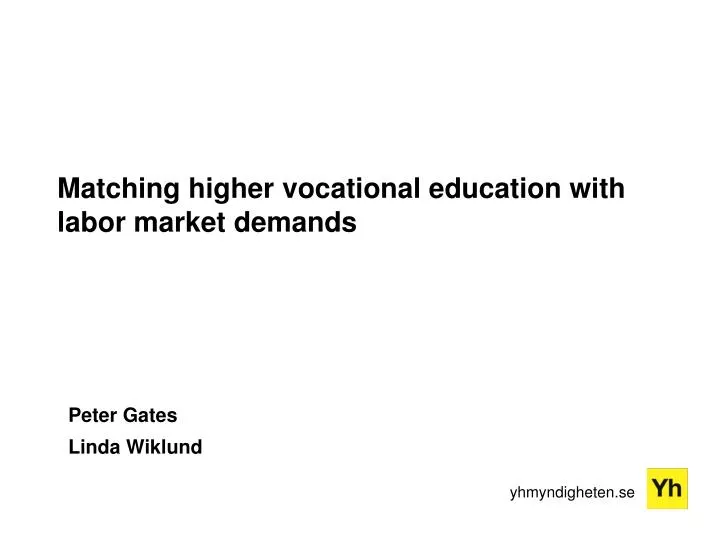 matching higher vocational education with labor market demands
