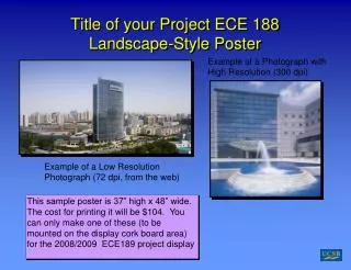 Title of your Project ECE 188 Landscape-Style Poster