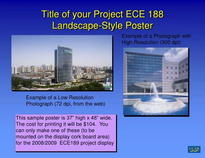 title of your project ece 188 landscape style poster