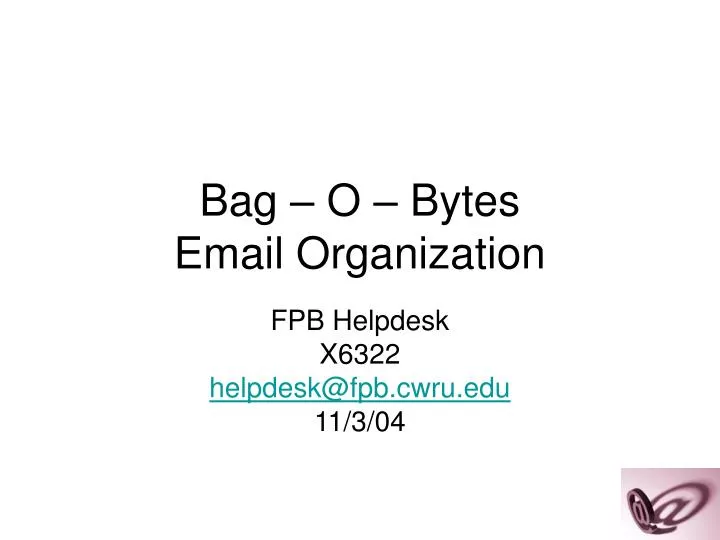 bag o bytes email organization