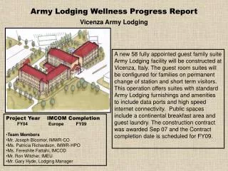 Army Lodging Wellness Progress Report