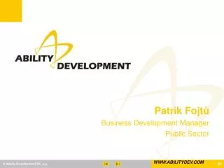 patrik fojt business development manager public sector