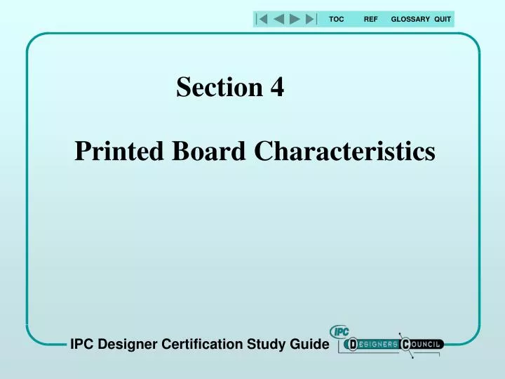 section 4 printed board characteristics