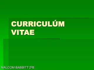 curricul m vitae