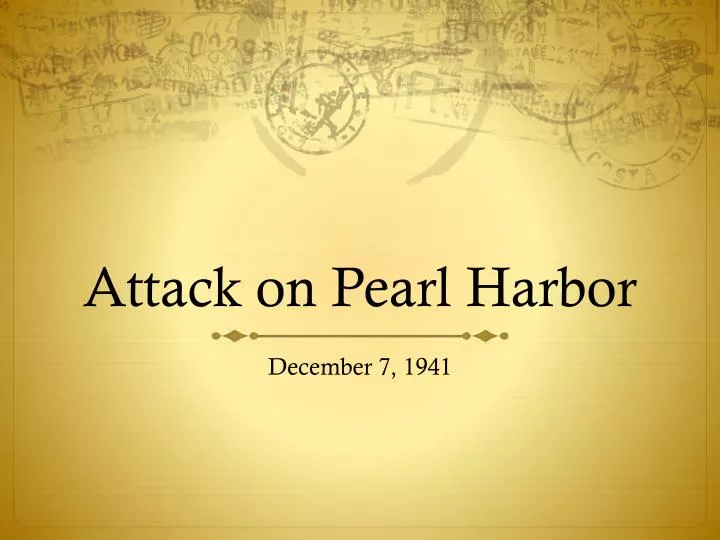 attack on pearl harbor