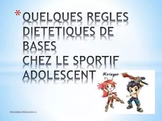 quelques regles dietetiques de bases chez le sportif adolescent