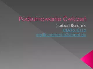 podsumowanie wicze
