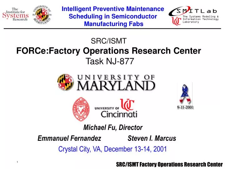 src ismt force factory operations research center task nj 877