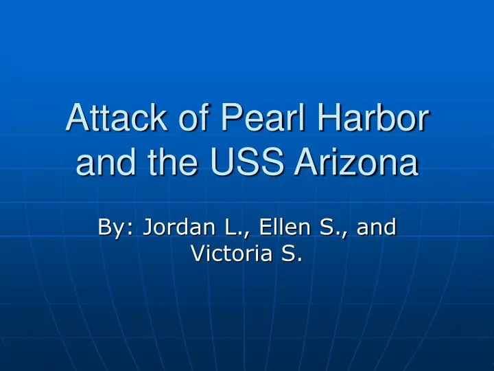 attack of pearl harbor and the uss arizona