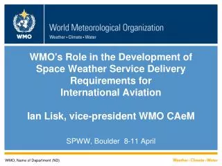 WMO; Name of Department (ND)