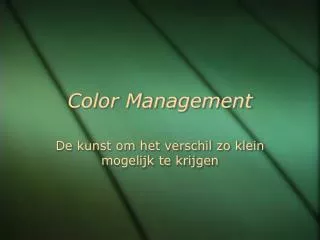 color management