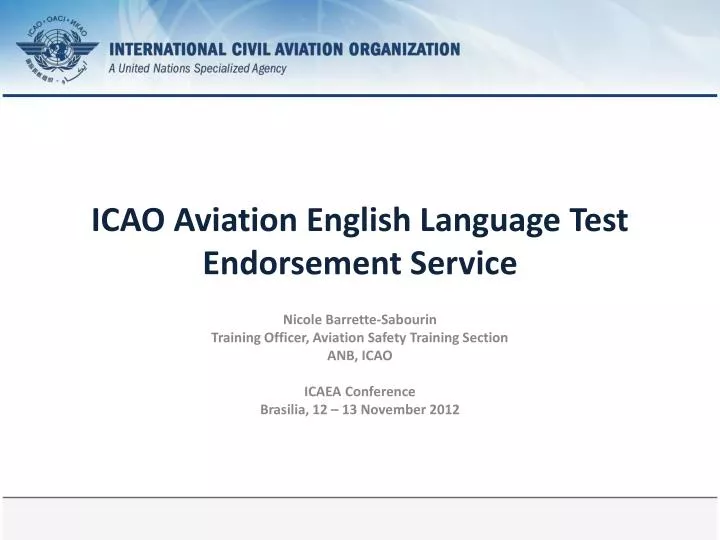 icao aviation english language test endorsement service