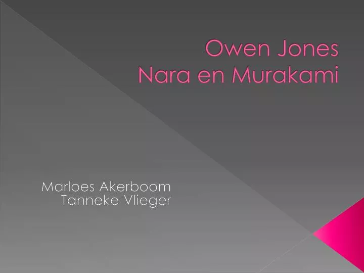 owen jones nara en murakami