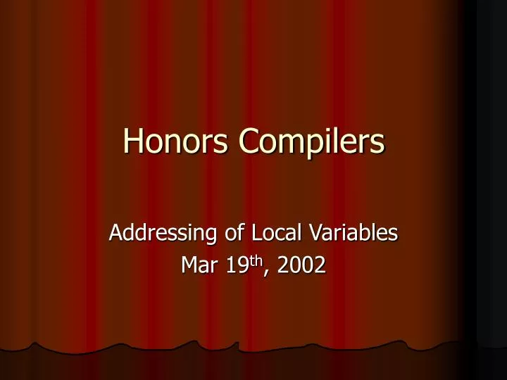 honors compilers