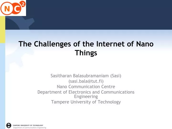 the challenges of the internet of nano things