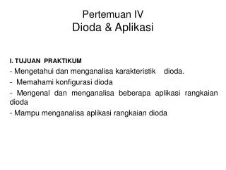 pertemuan iv dioda aplikasi