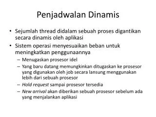 penjadwalan dinamis