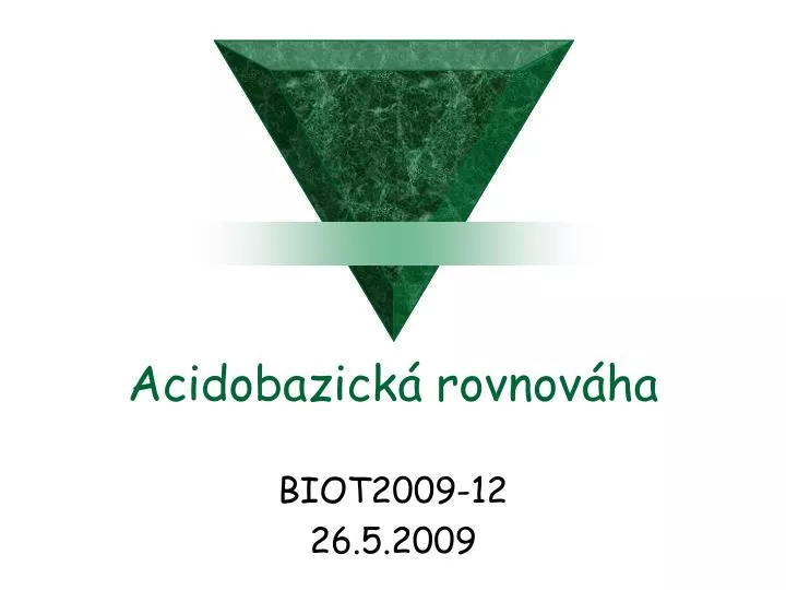 acidobazick rovnov ha