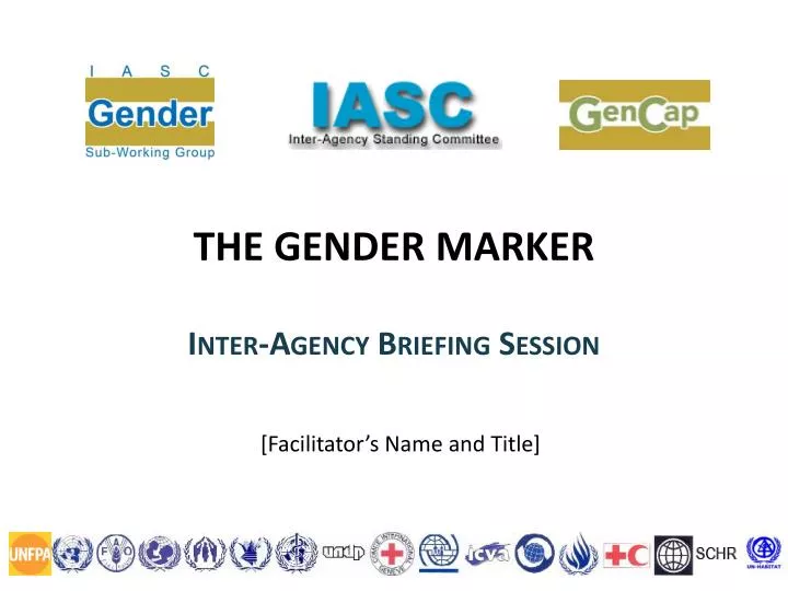 the gender marker inter agency briefing session